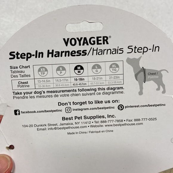 5/$20 New voyager step-in harness medium 16-18 in plush suede like tan - Picture 6 of 6